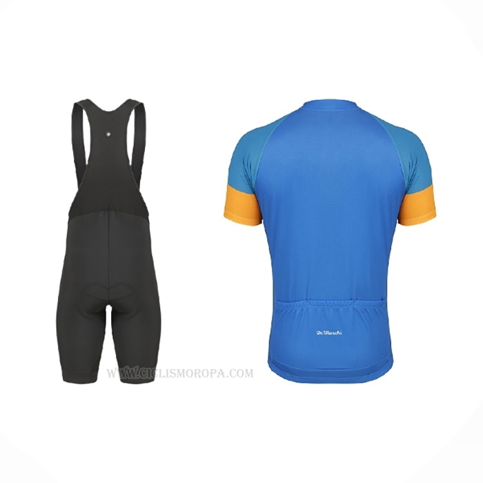 2021 Ropa Ciclismo De Marchi Amarillo Azul Mangas Corta y Culotte Corto